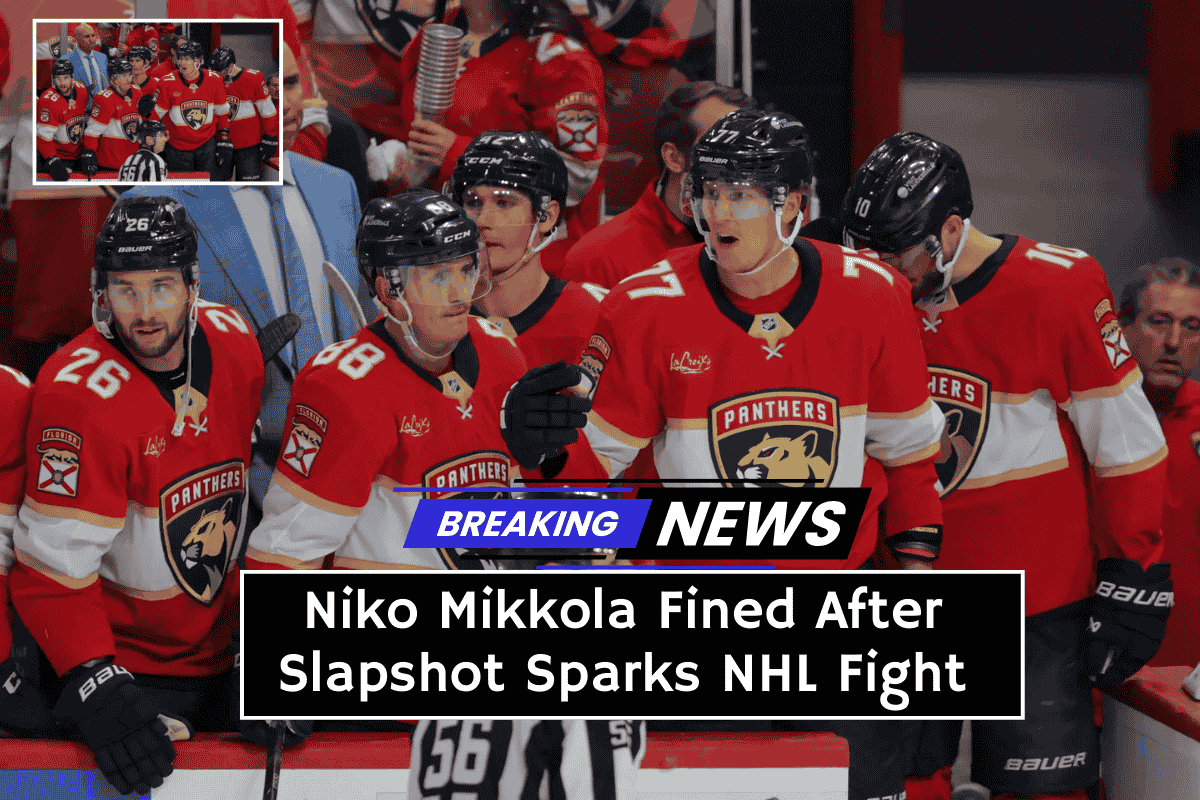 Niko Mikkola Fined After Slapshot Sparks NHL Fight