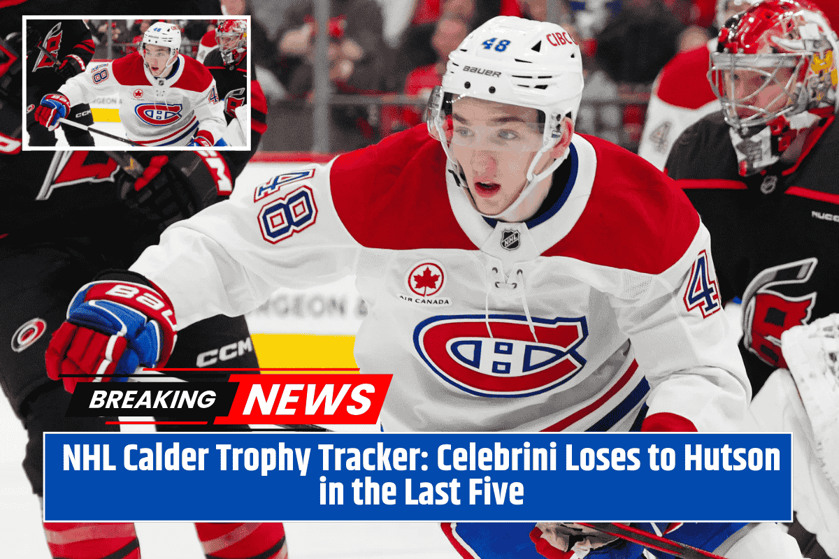NHL Calder Trophy Tracker: Celebrini Loses to Hutson in the Last Five